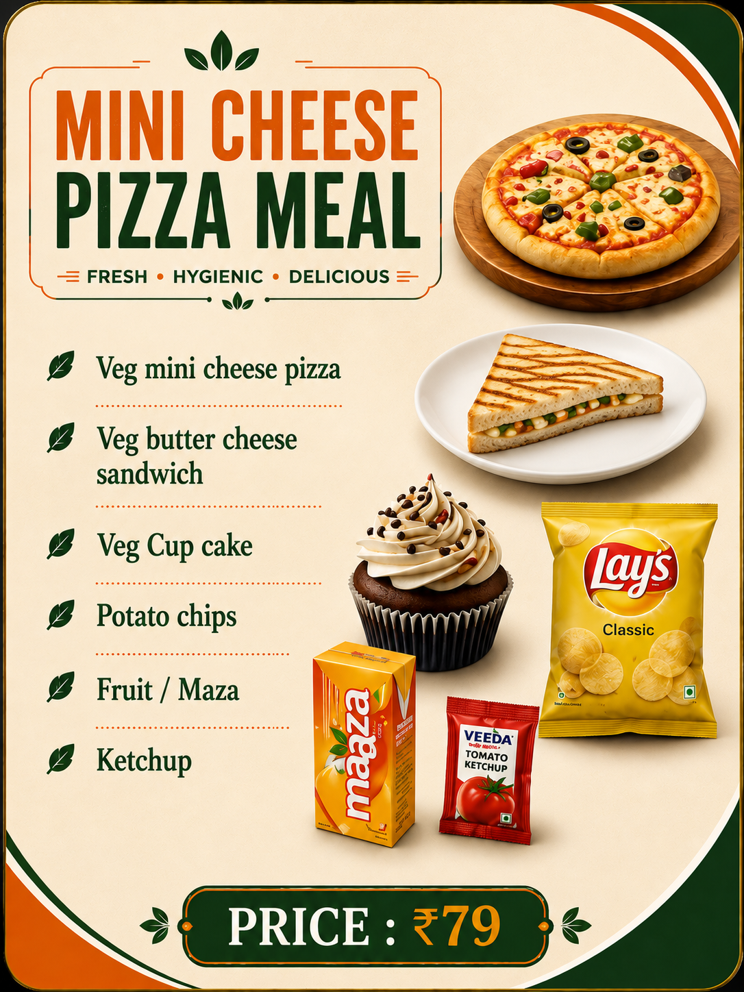 MINI CHEESE PIZZA MEAL